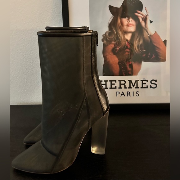 Mesh Ankle Boots Black Size 36.5 - US 6 - Picture 5 of 9